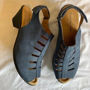 Comfortiva Blue Suede Sandel